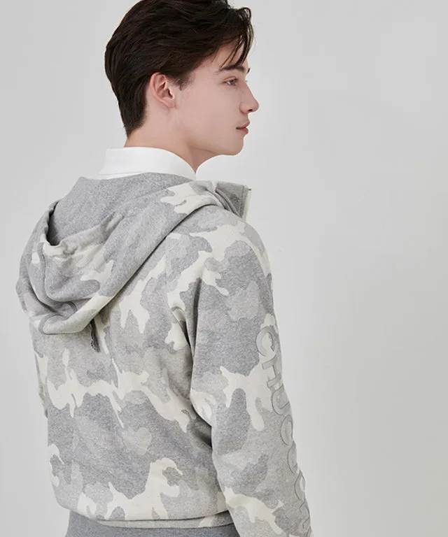 CHUCUCHU Men's Camo Hooded Zip-Up - 2 Colors
