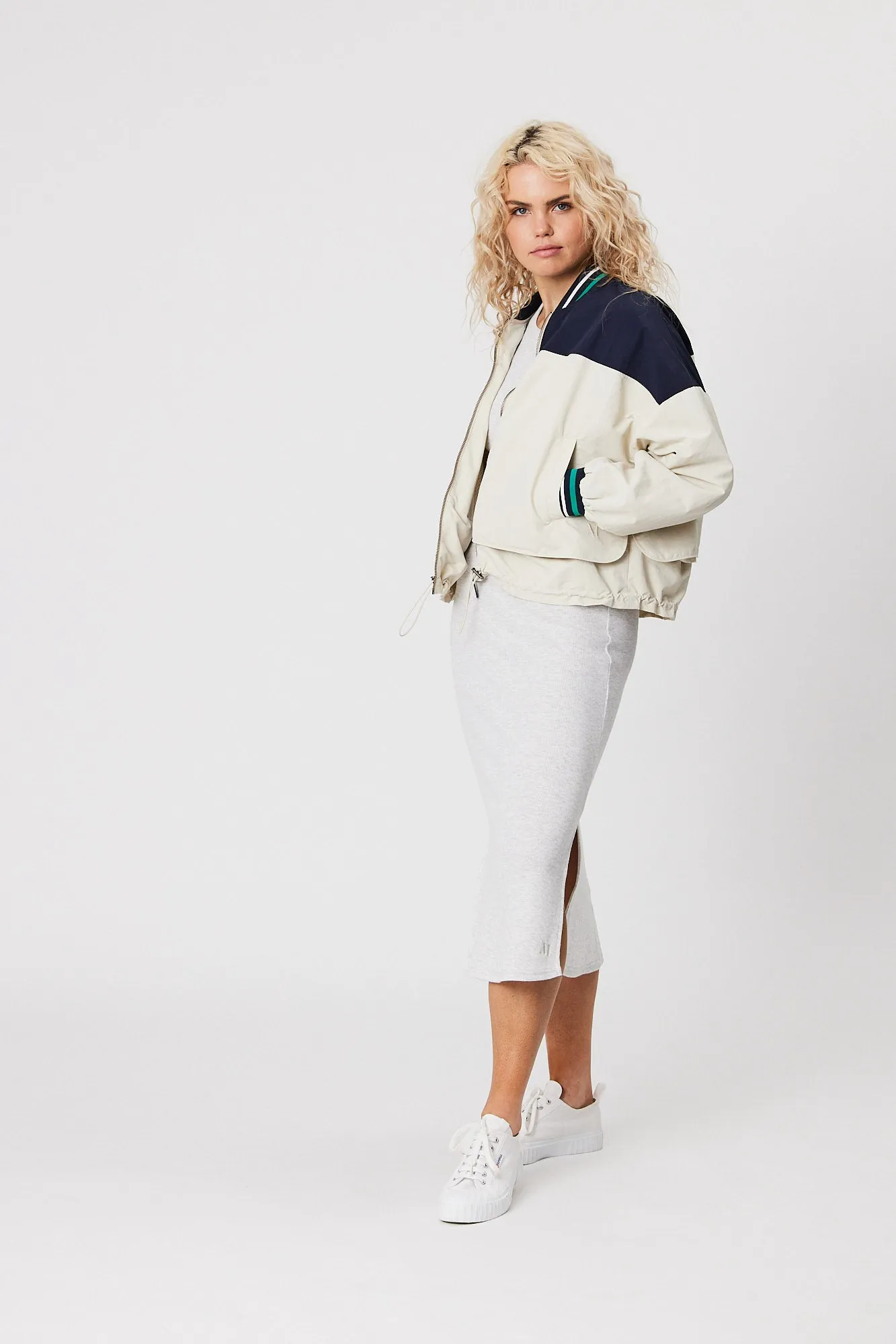 Club Baseline Jacket - Navy/Ivory