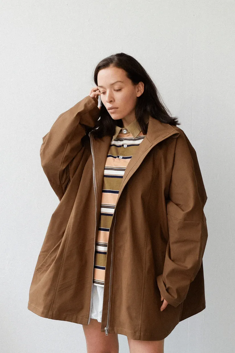 Commonplace Essentials City Twill Jacket - Coffee