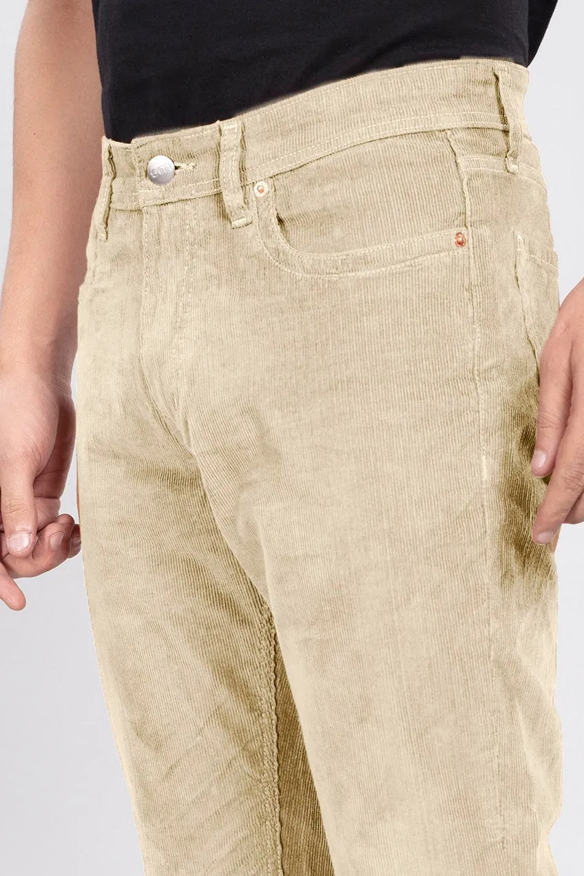 Cream Stretch Corduroy Jeans