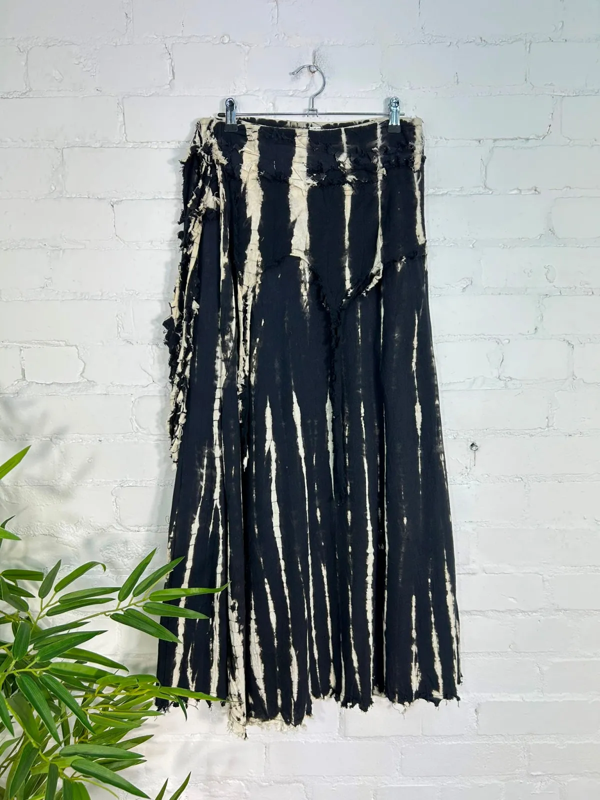 Cropped Long Wrap Skirt