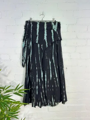 Cropped Long Wrap Skirt
