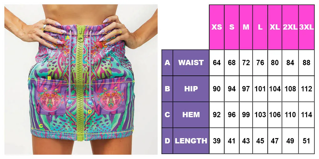 CRYPTIC FREQUENCY BIKER SKIRT