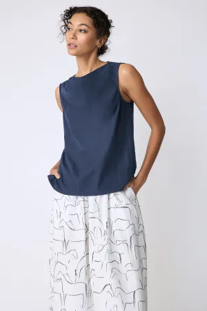 Dani Drape Top - Navy
