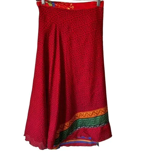 Darn Good Yarn Reversible Sari Silk Wrap Skirt