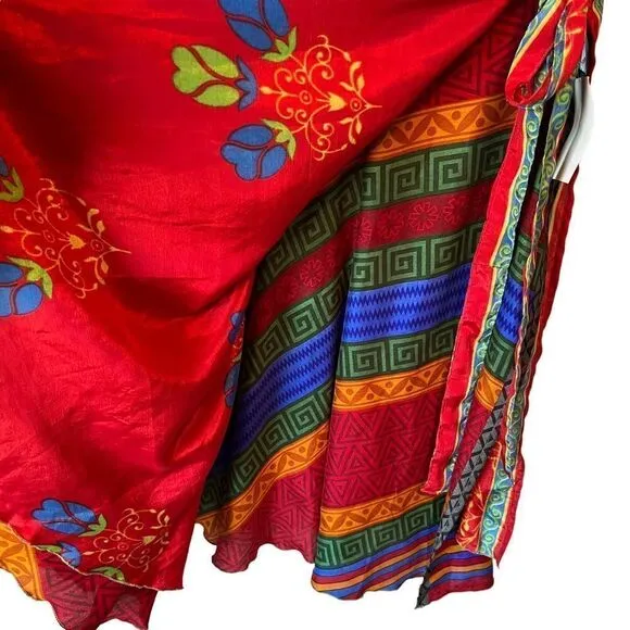 Darn Good Yarn Reversible Sari Silk Wrap Skirt