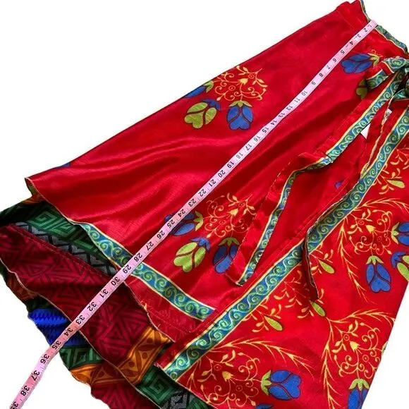 Darn Good Yarn Reversible Sari Silk Wrap Skirt