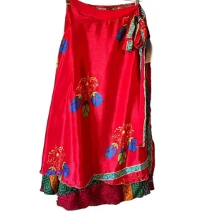 Darn Good Yarn Reversible Sari Silk Wrap Skirt