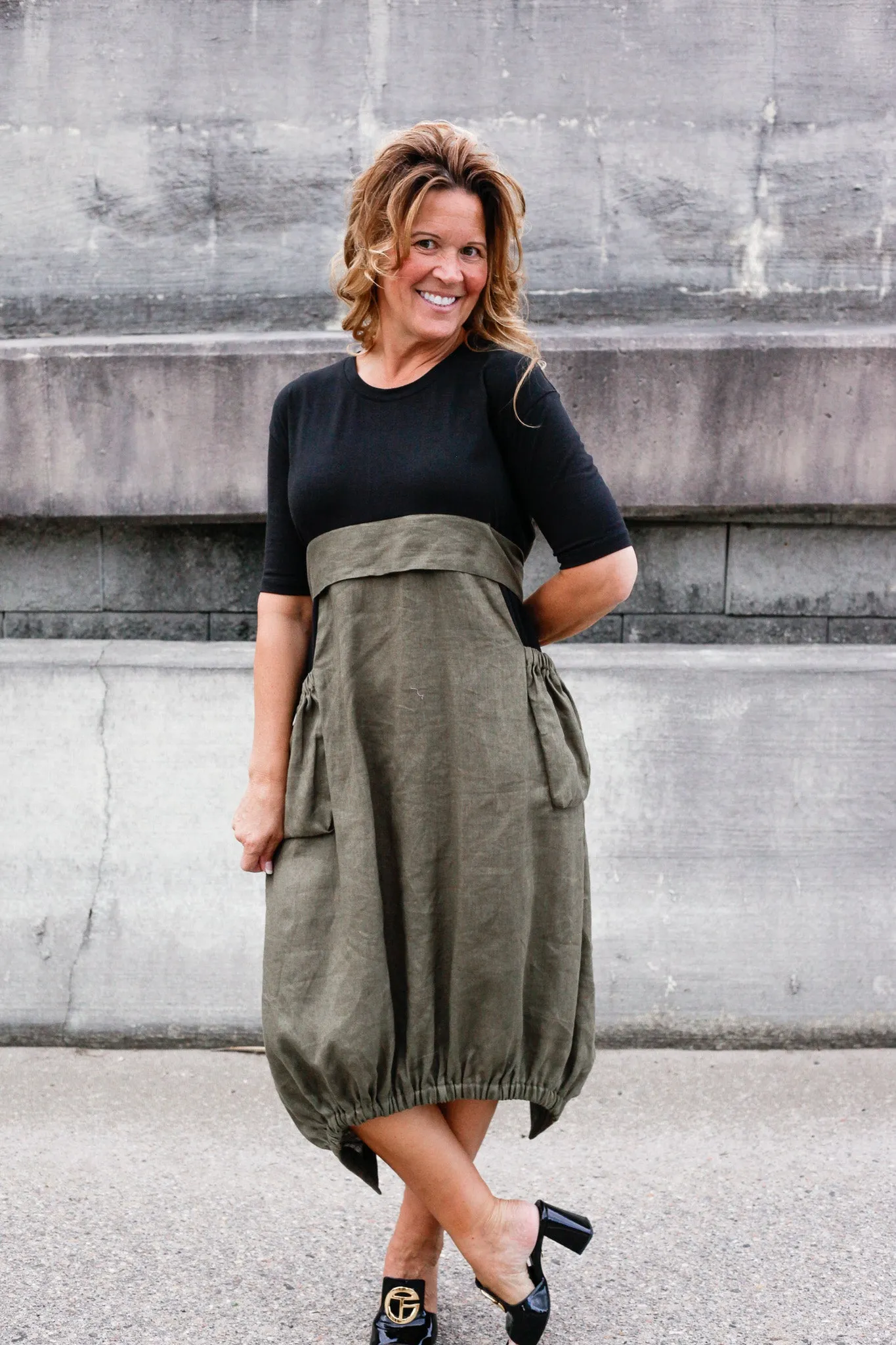 Dee Linen Bubble Dress