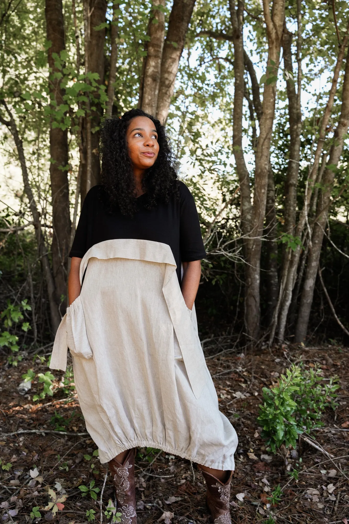 Dee Linen Bubble Dress