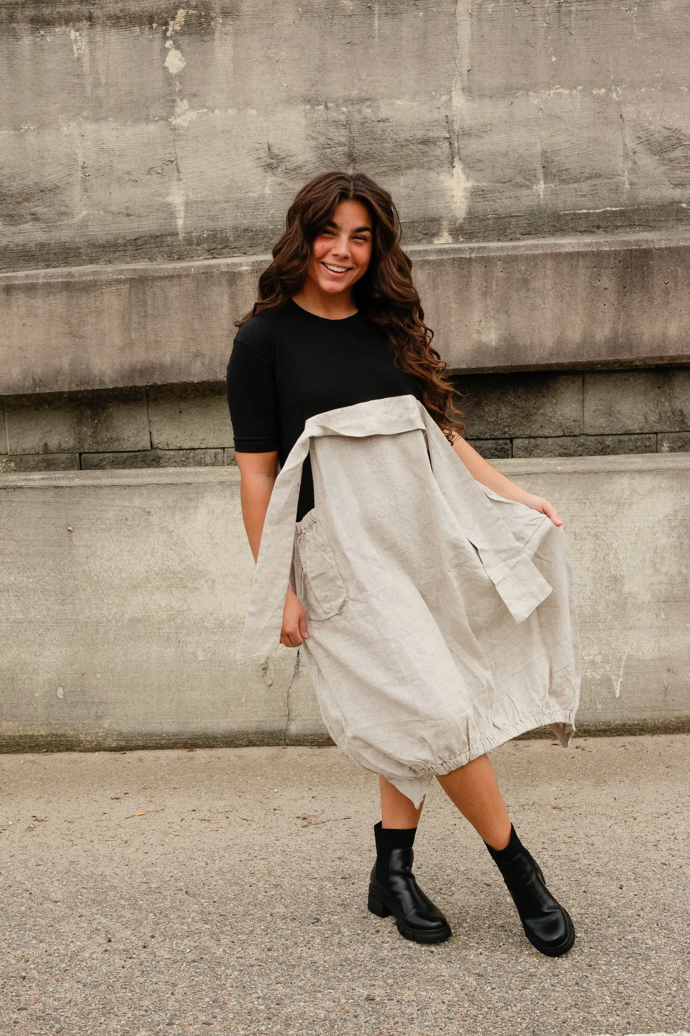 Dee Linen Bubble Dress