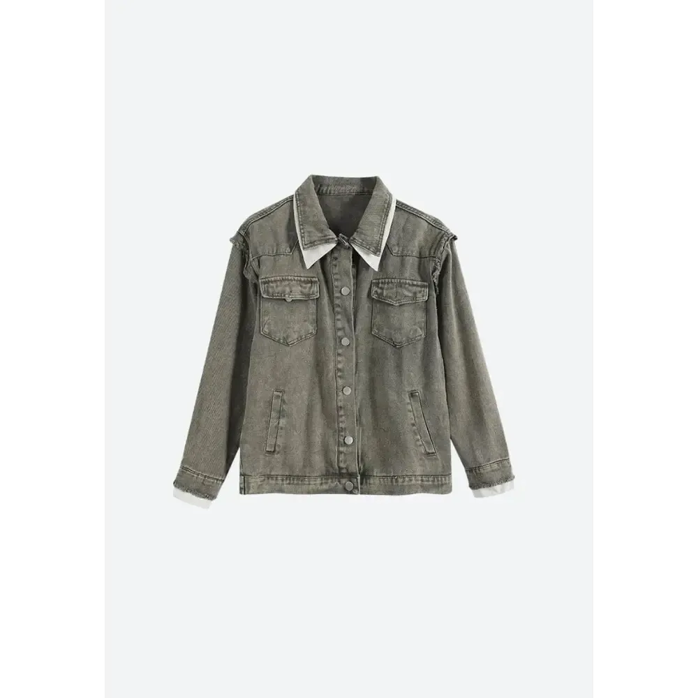 Distressed Oversized Denim Jacket for a Rugged Urban Look
