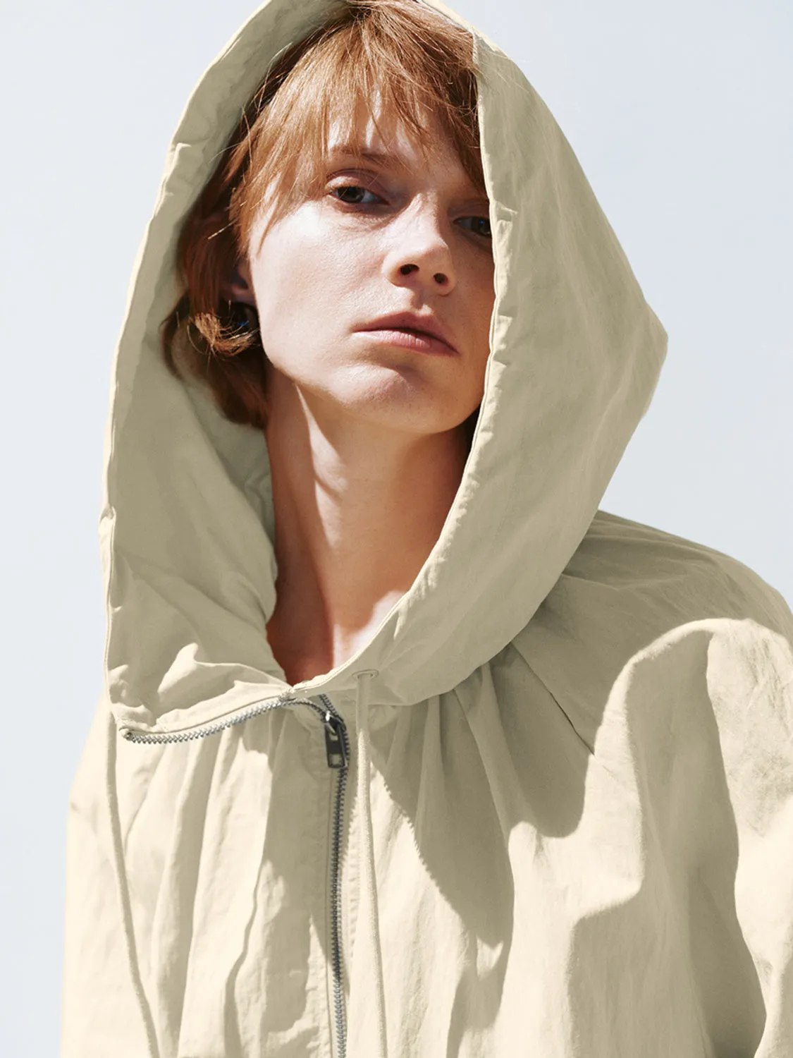 Drawstring Hem Oversized Jackets