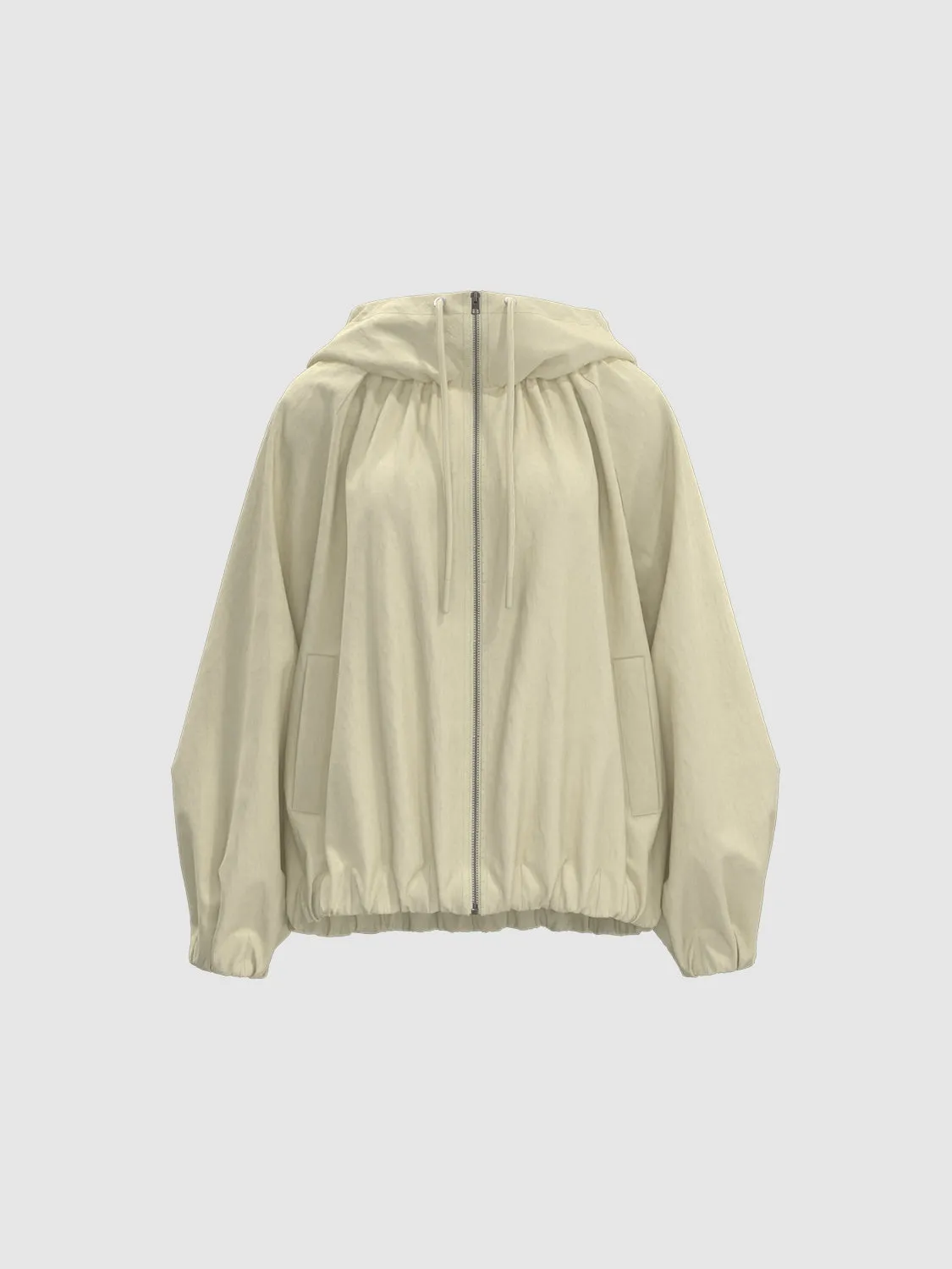 Drawstring Hem Oversized Jackets