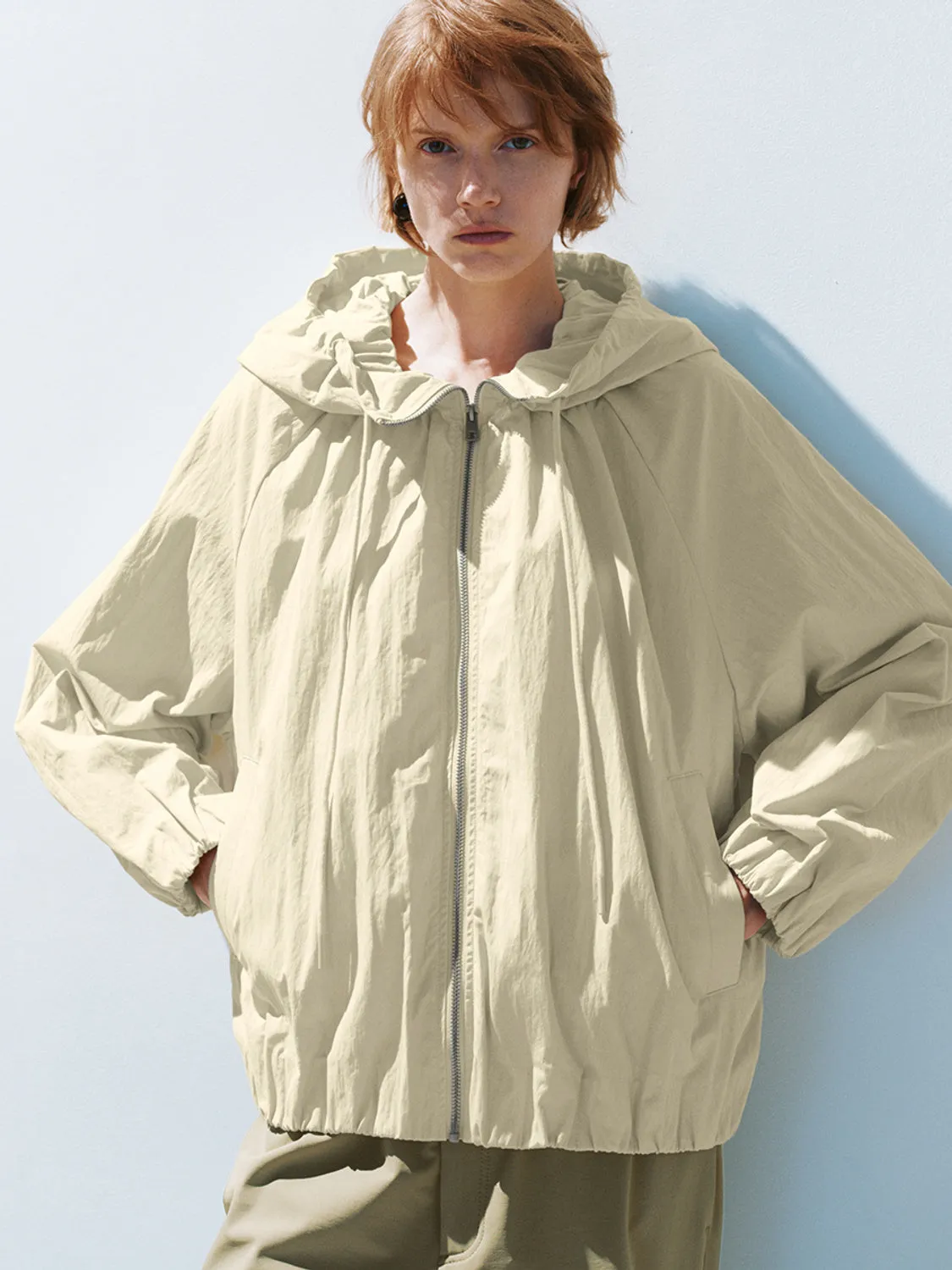 Drawstring Hem Oversized Jackets
