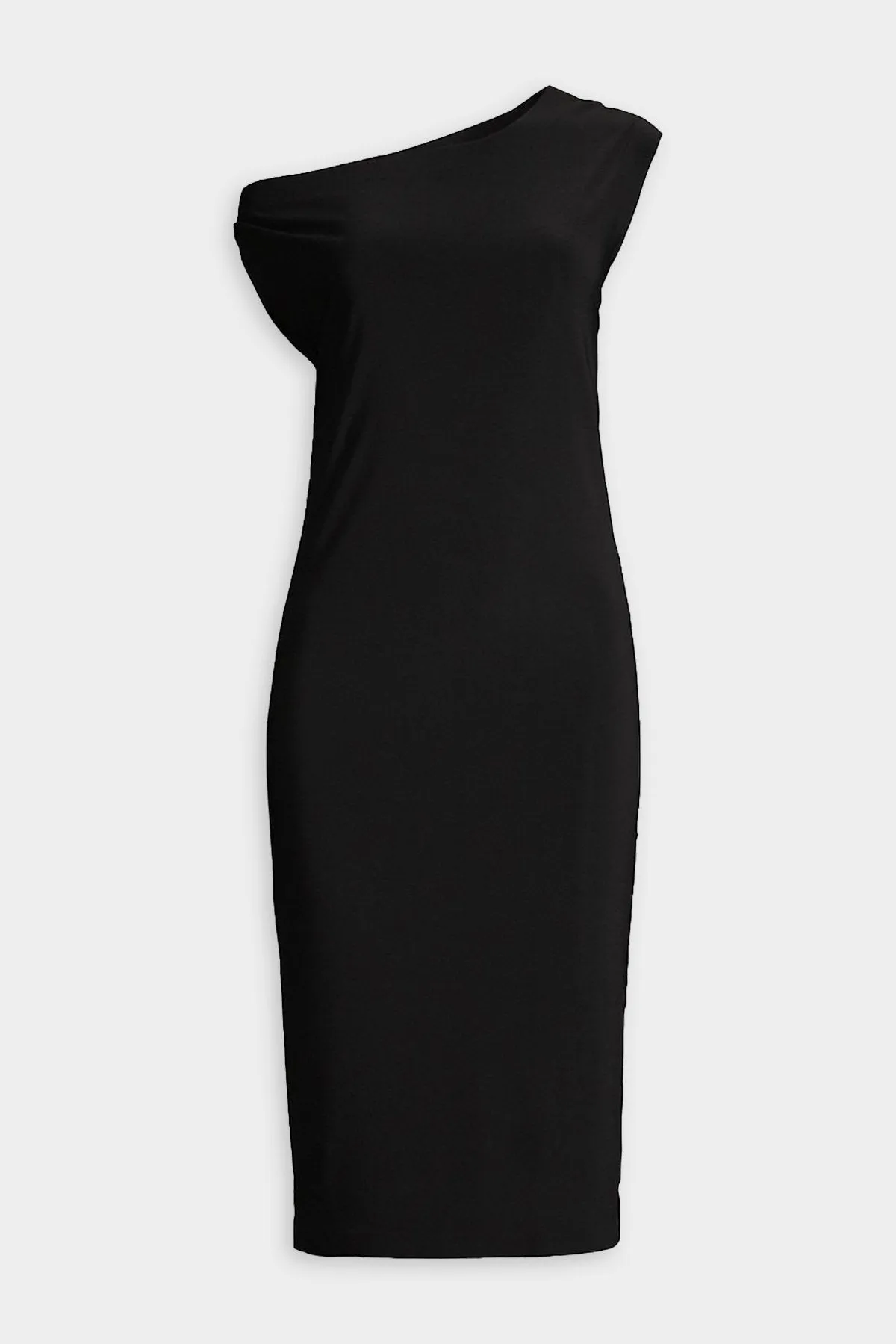 Drop Shoulder Dress in Black