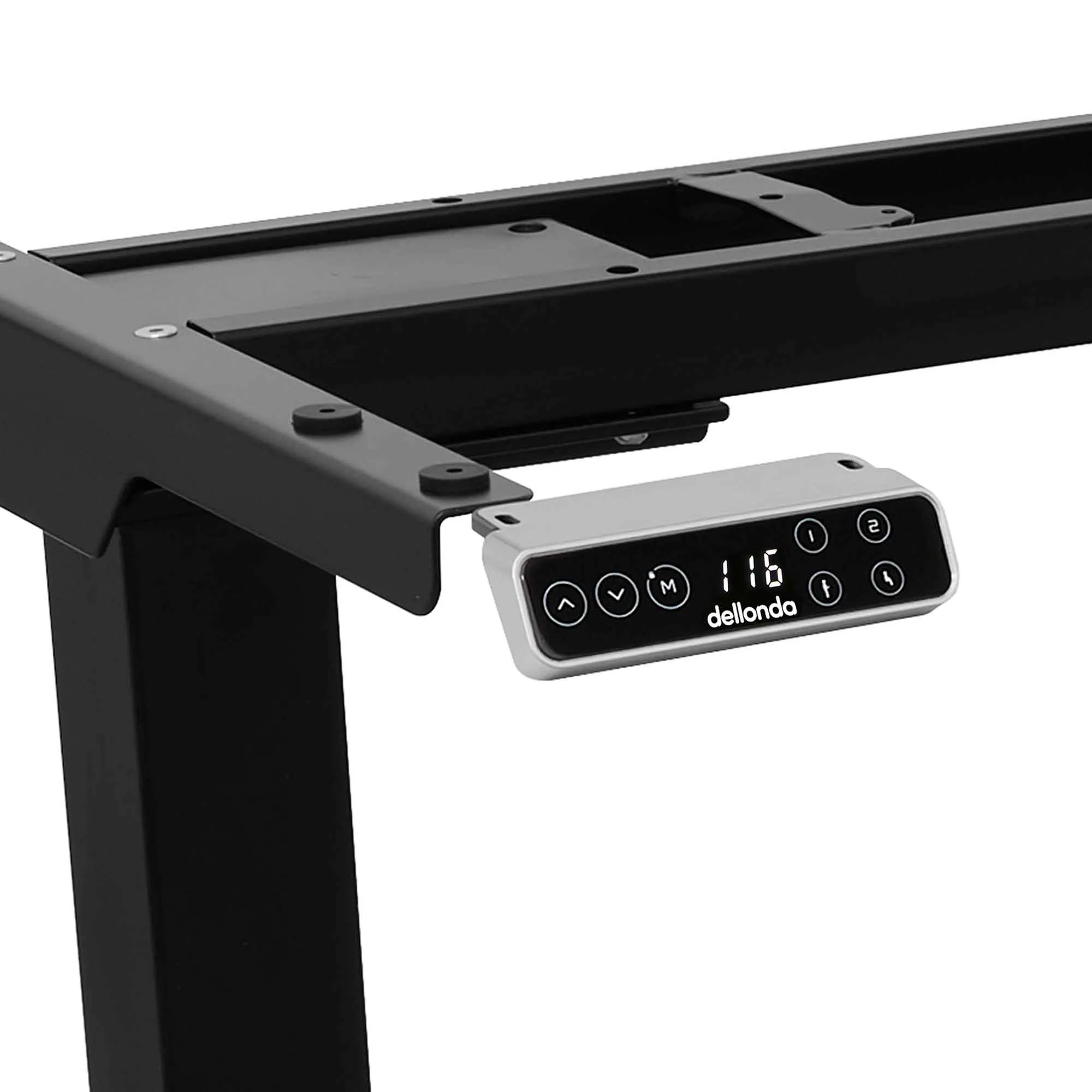 Dual Motor Adjustable Desk Frame with Digital Controls, 100kg Capacity, Black - DH16