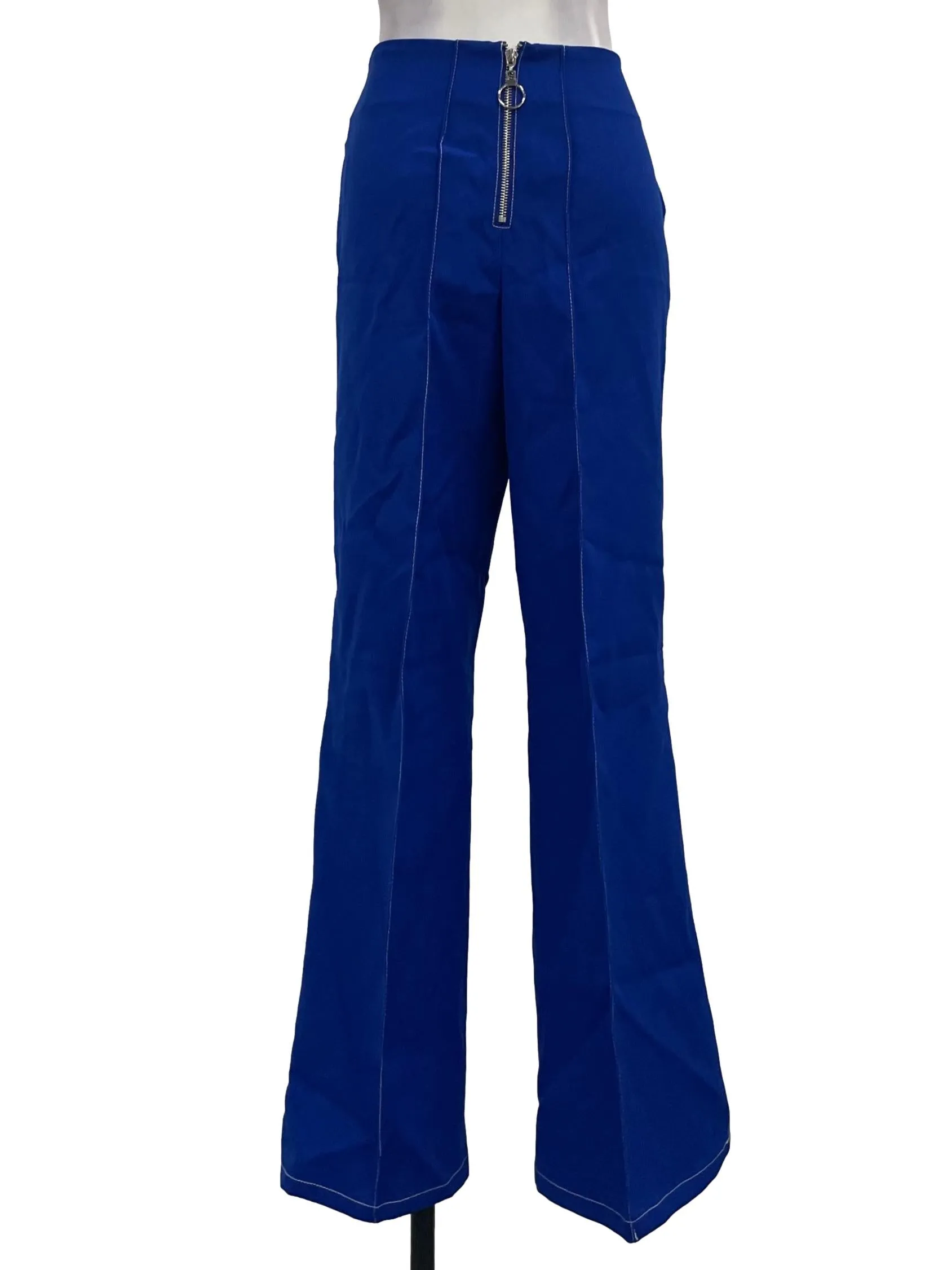 Electric Blue Straight Cut Pants