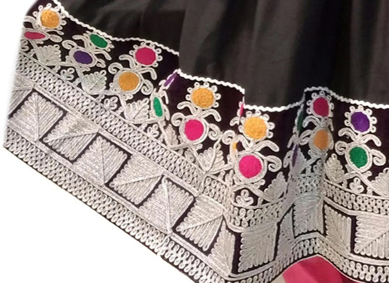 Elegant Afghan Black Dress
