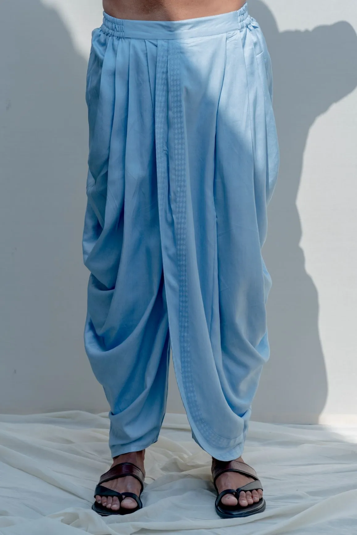 Esteem - Light Blue Floral Embroidered Jacket with Kurta Set