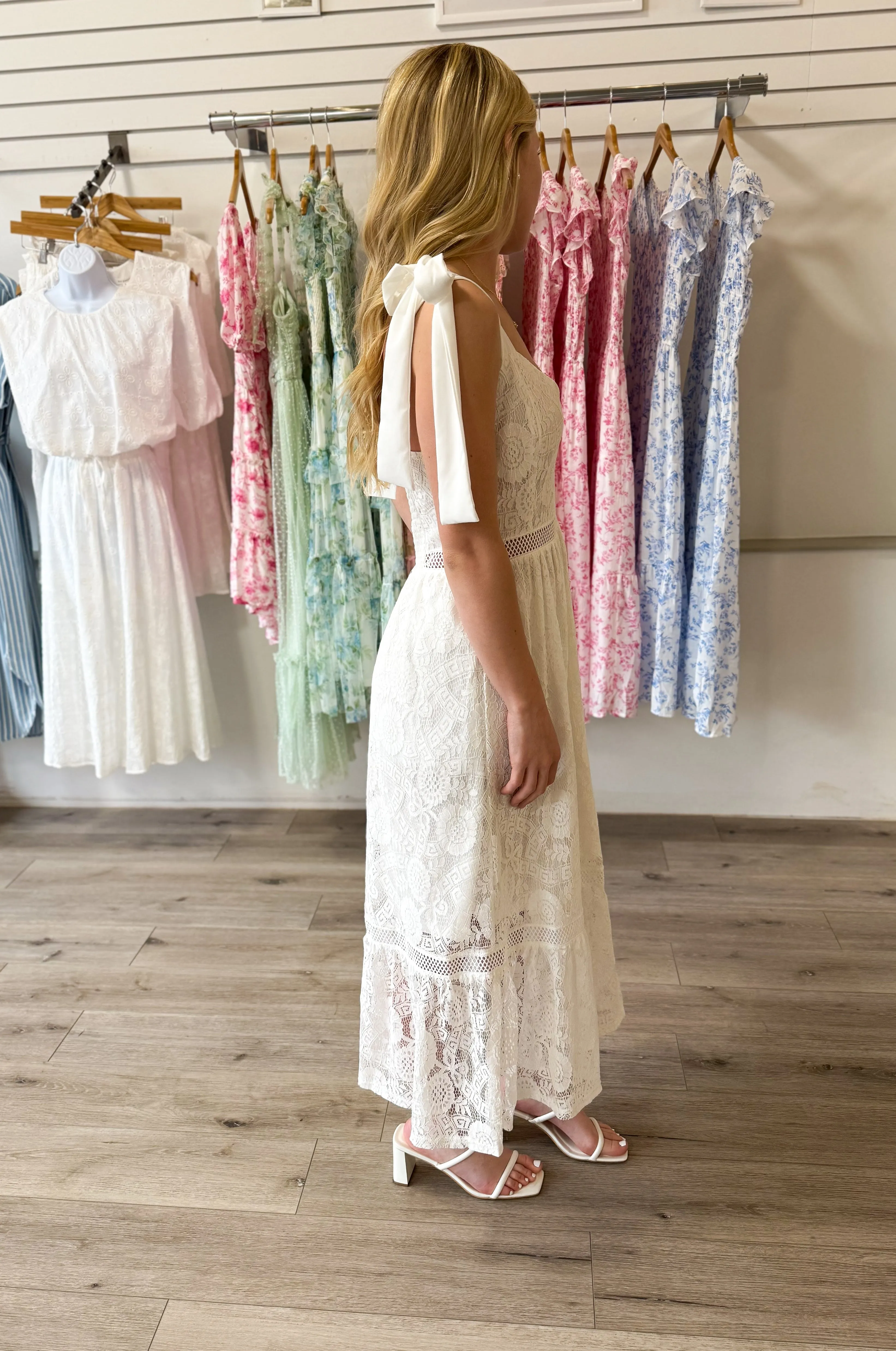 Ever After White Midi Dress