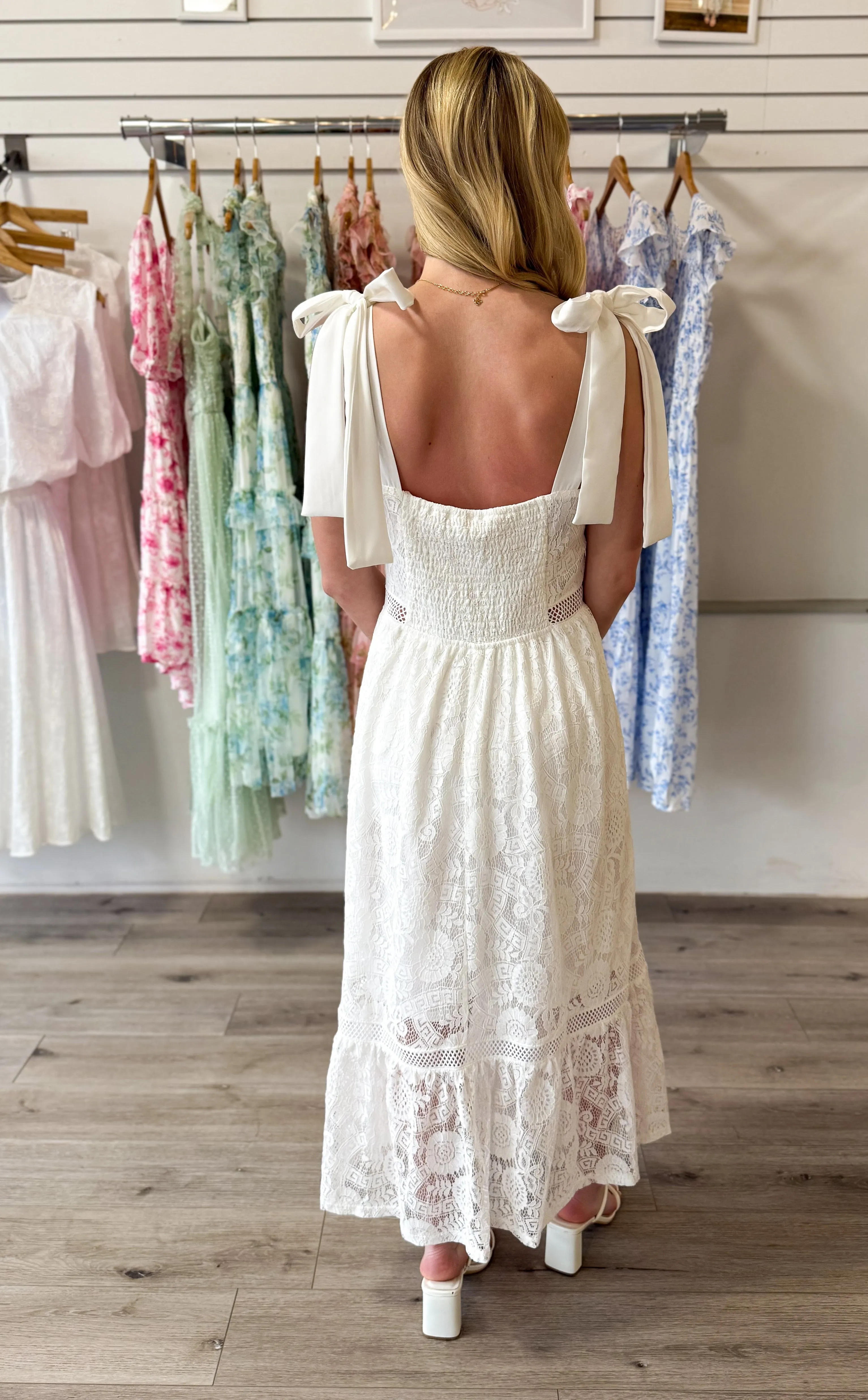 Ever After White Midi Dress