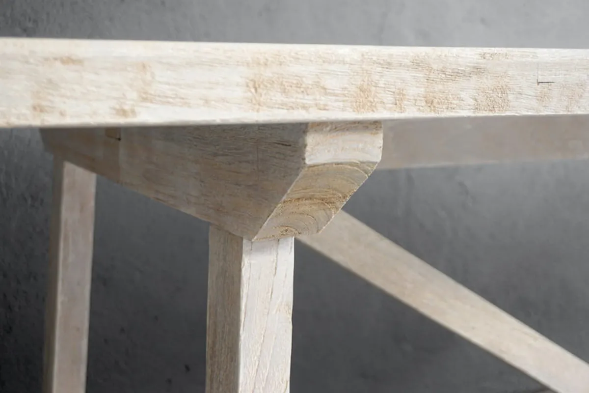 Farm Dining Table in Lightened Teak