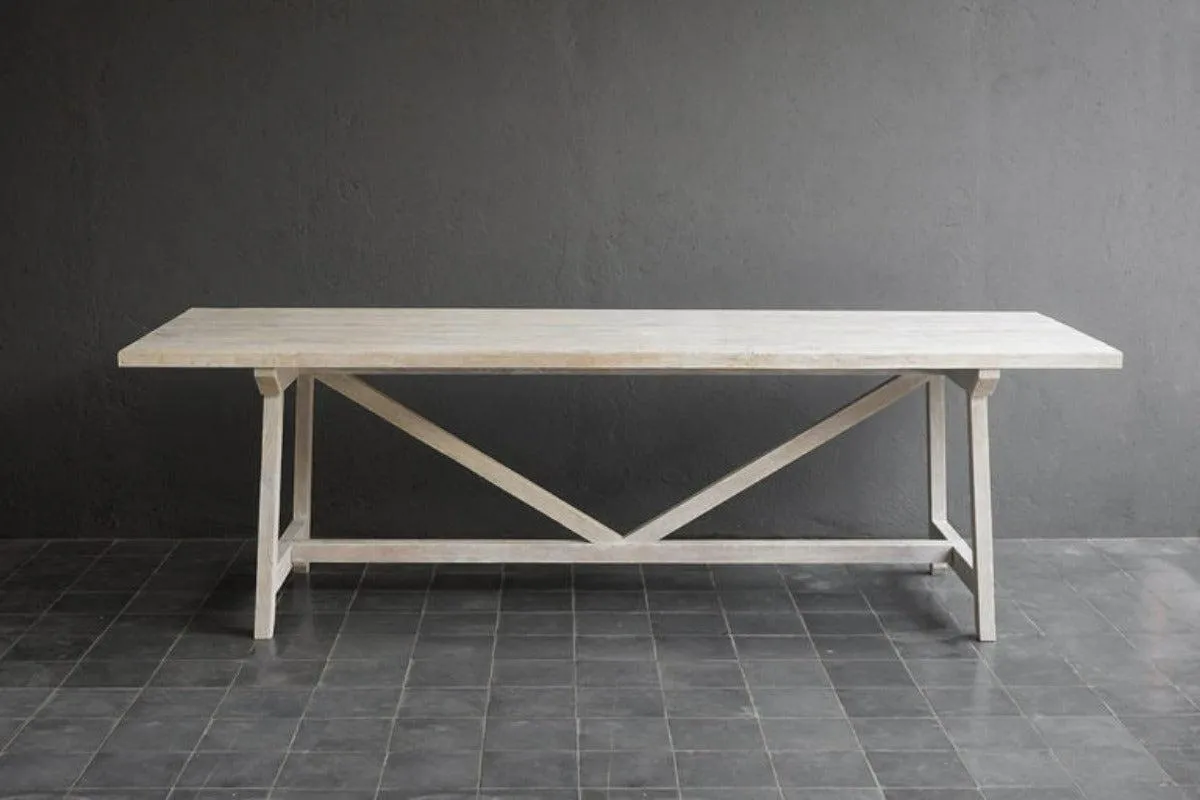 Farm Dining Table in Lightened Teak