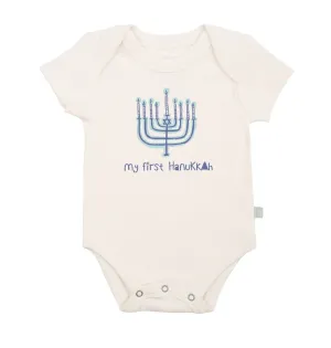 finn and emma graphic bodysuit - first hanukkah