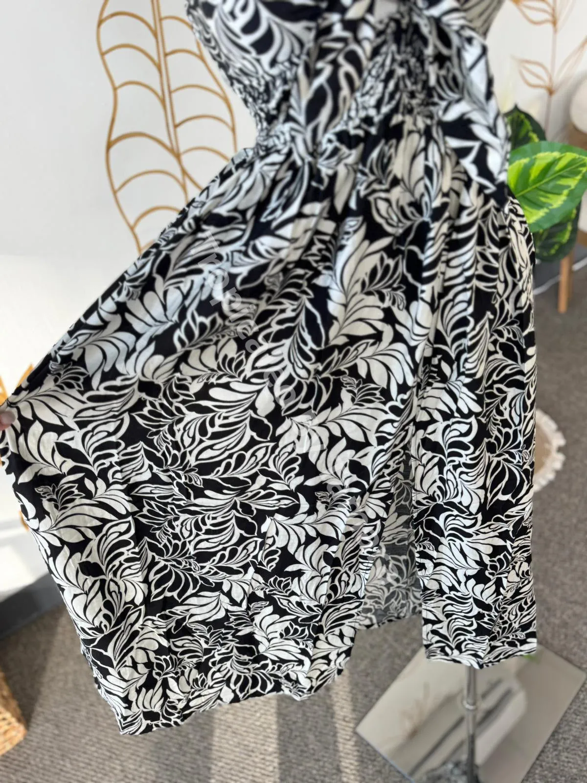 Floral Print Front Tie Midi Dress