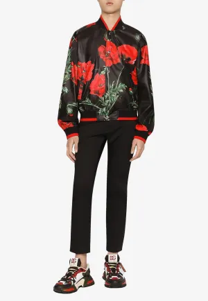 Floral Printed Bomber Jacket