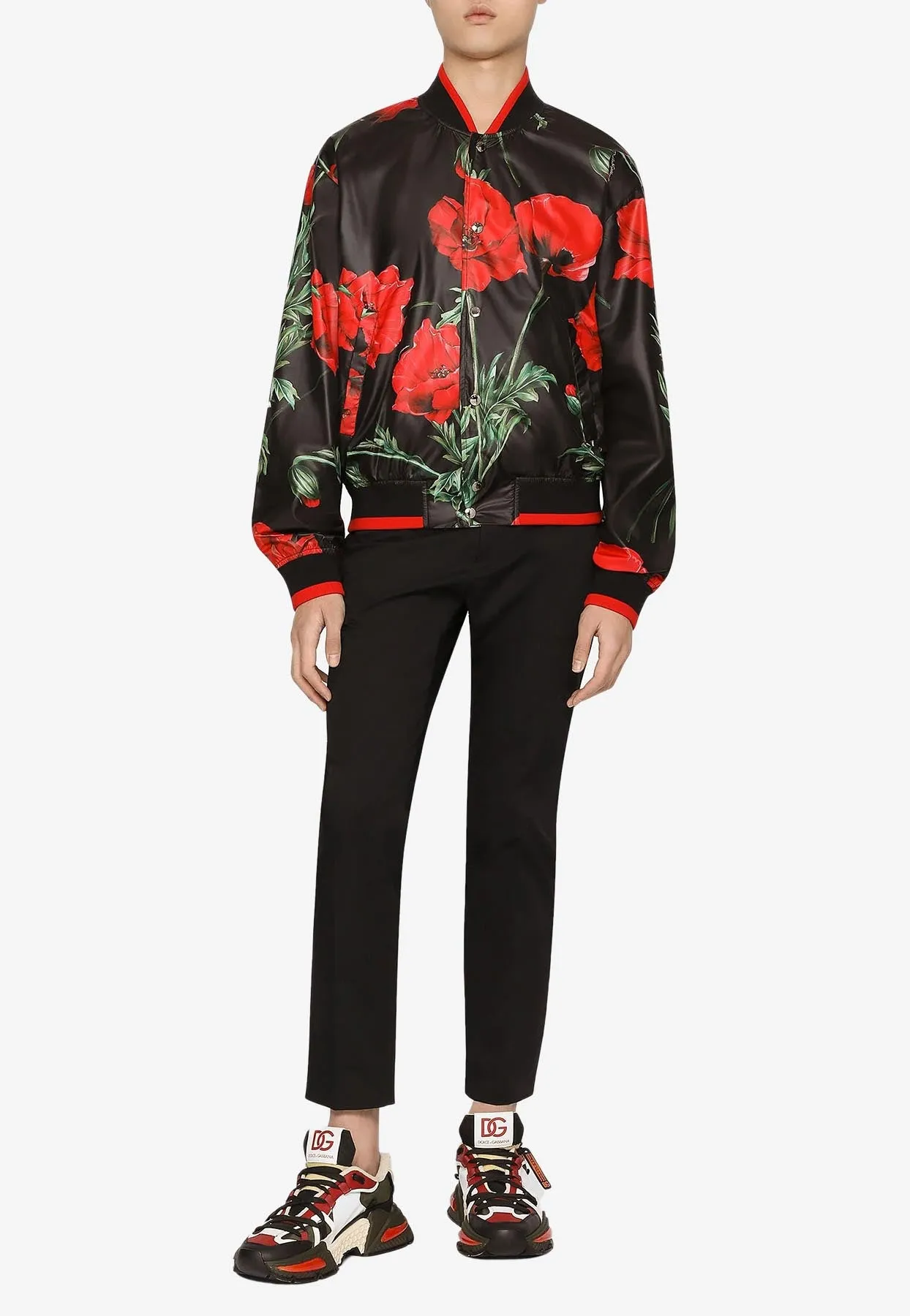 Floral Printed Bomber Jacket