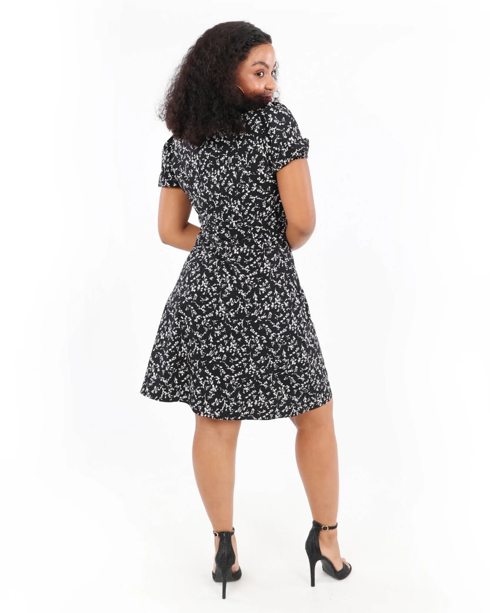 Floral Wrap Mini Dress