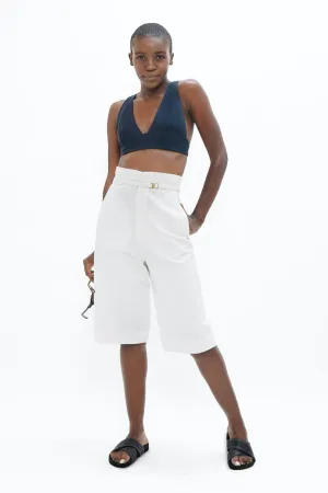 Florence  - Knee Pants - White Dove