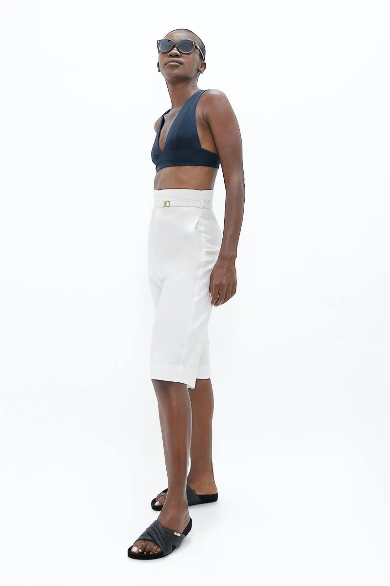 Florence  - Knee Pants - White Dove