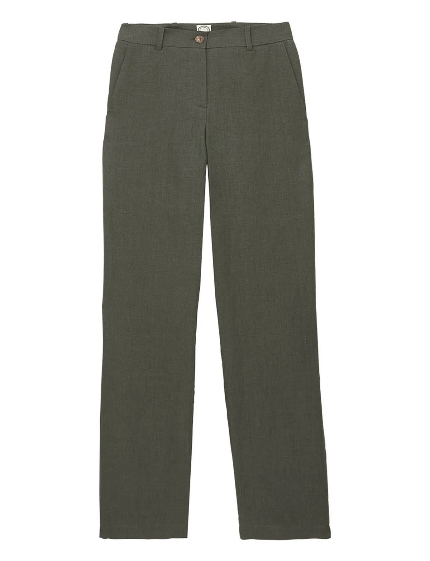 Francisco pants in dark green linen