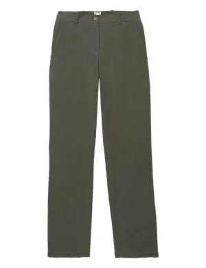 Francisco pants in dark green linen