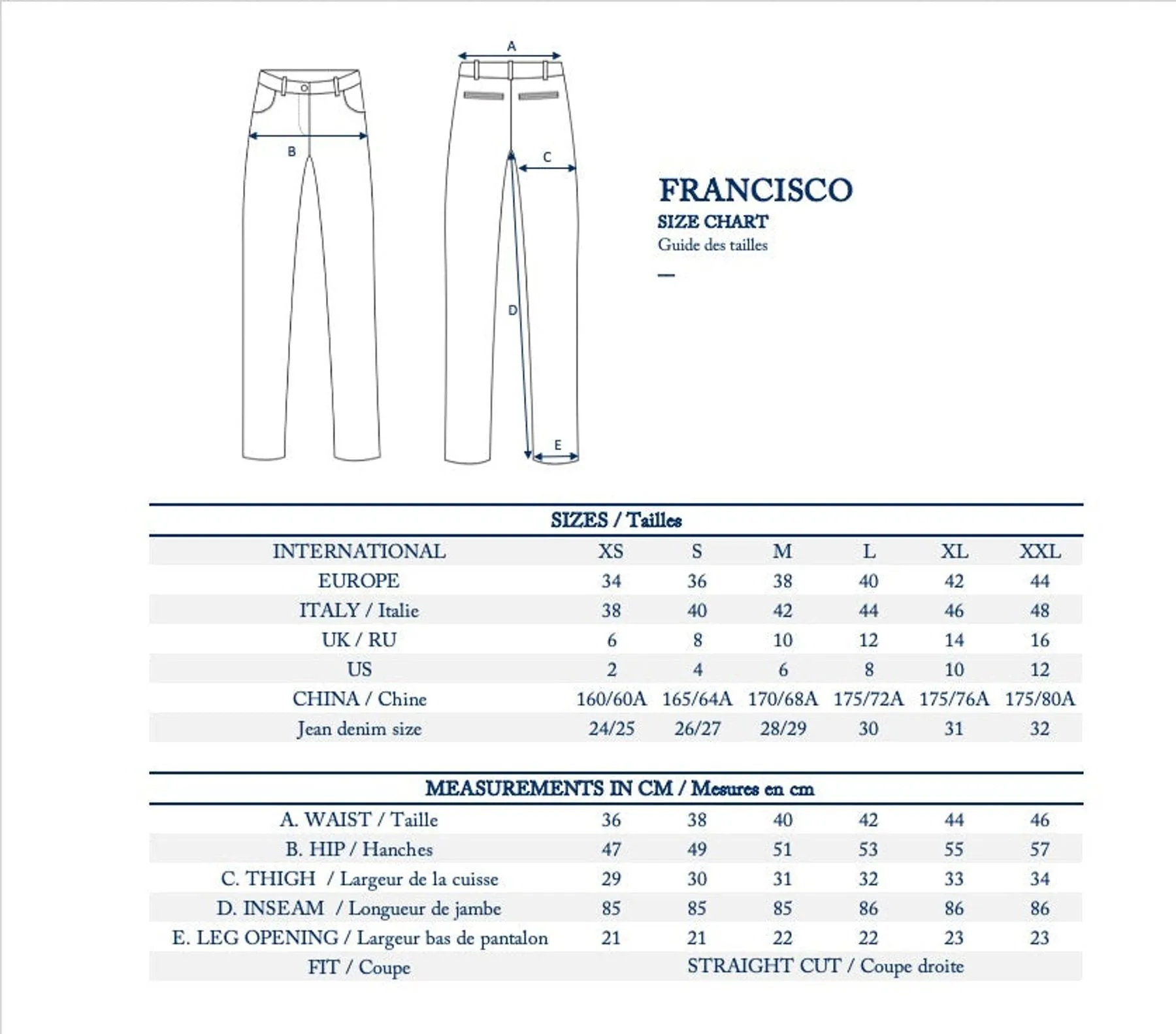 Francisco trousers navy blue wool