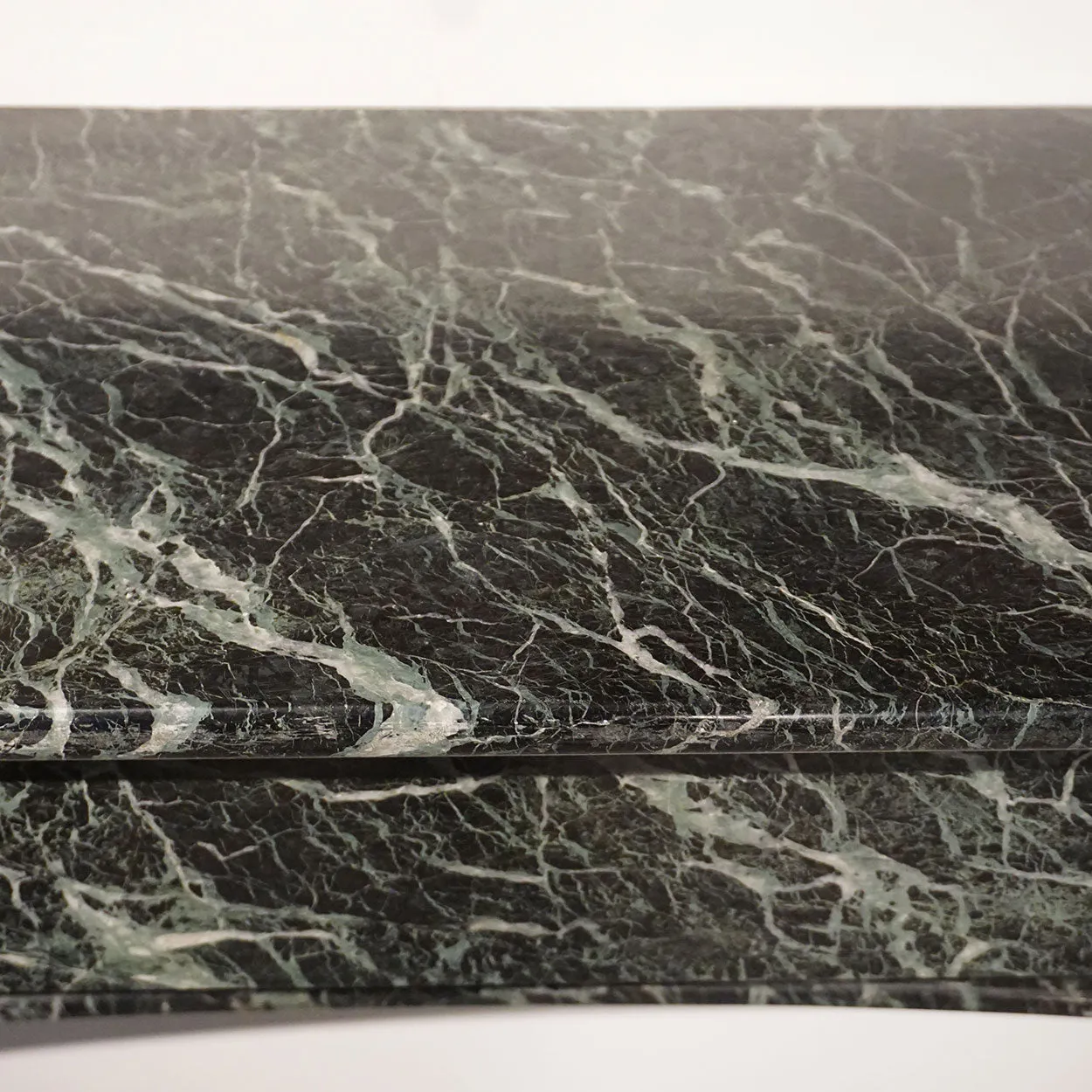 French Napoleon III Verde Antico Marble Fireplace Surround