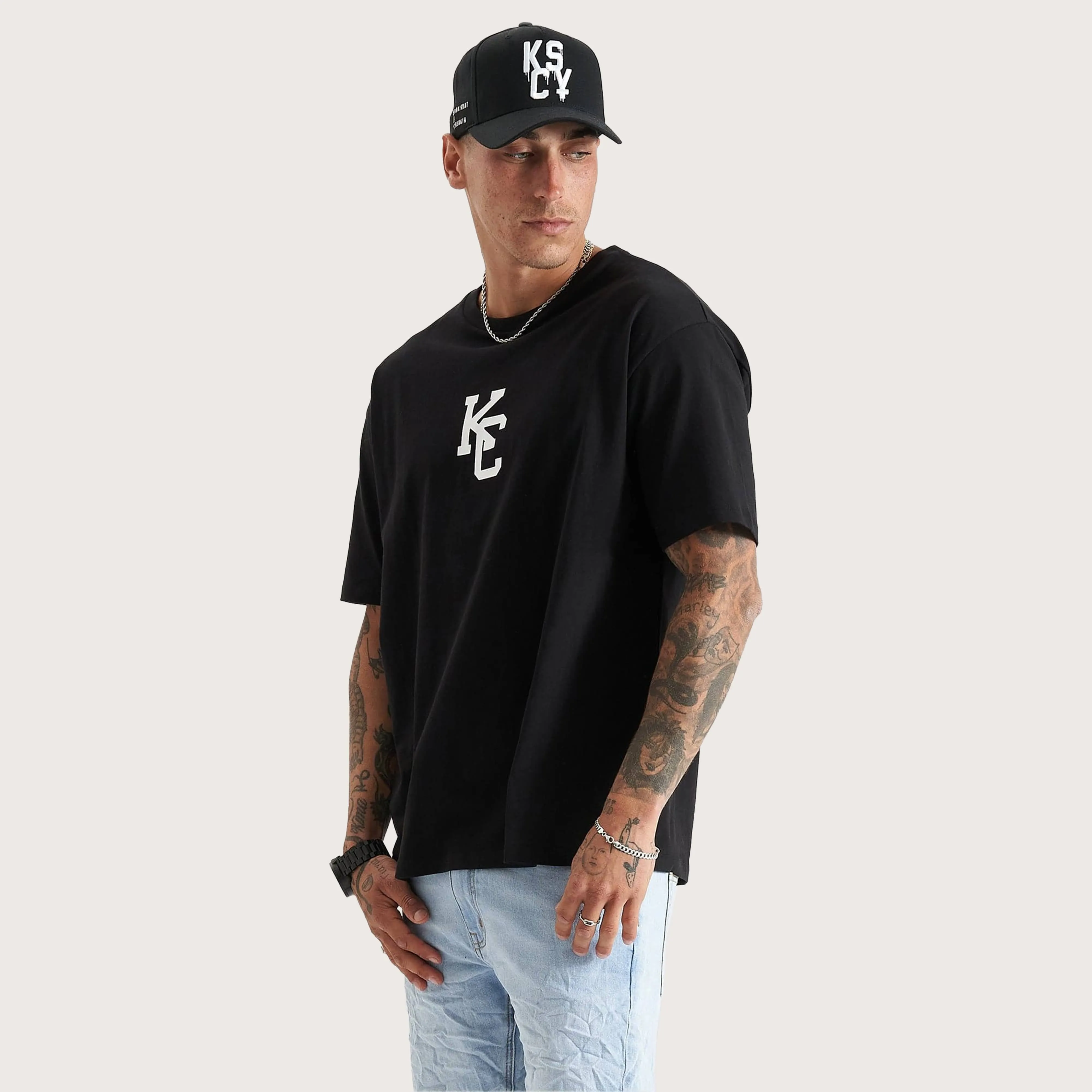 Fresno Heavy Box Fit Tee Black