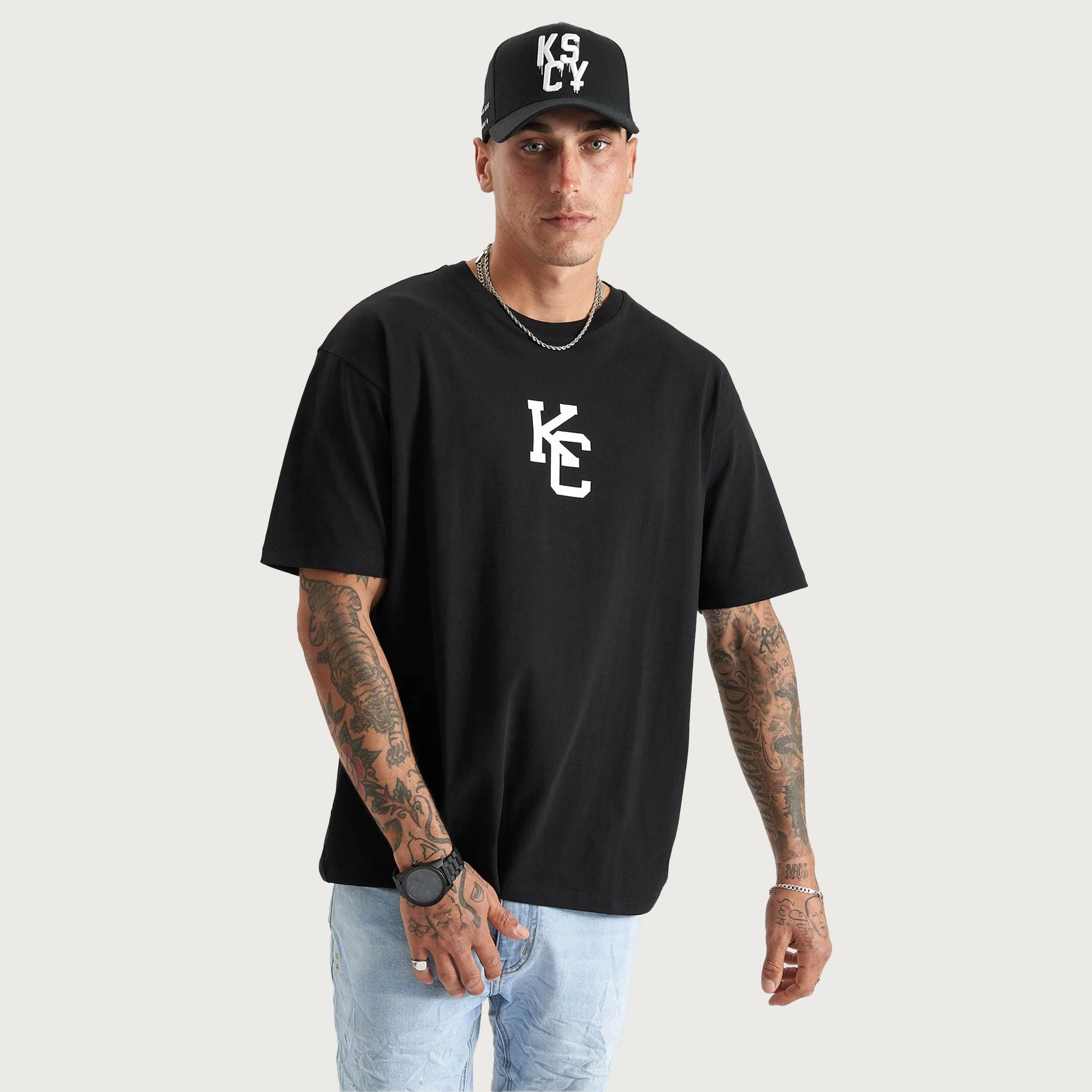 Fresno Heavy Box Fit Tee Black