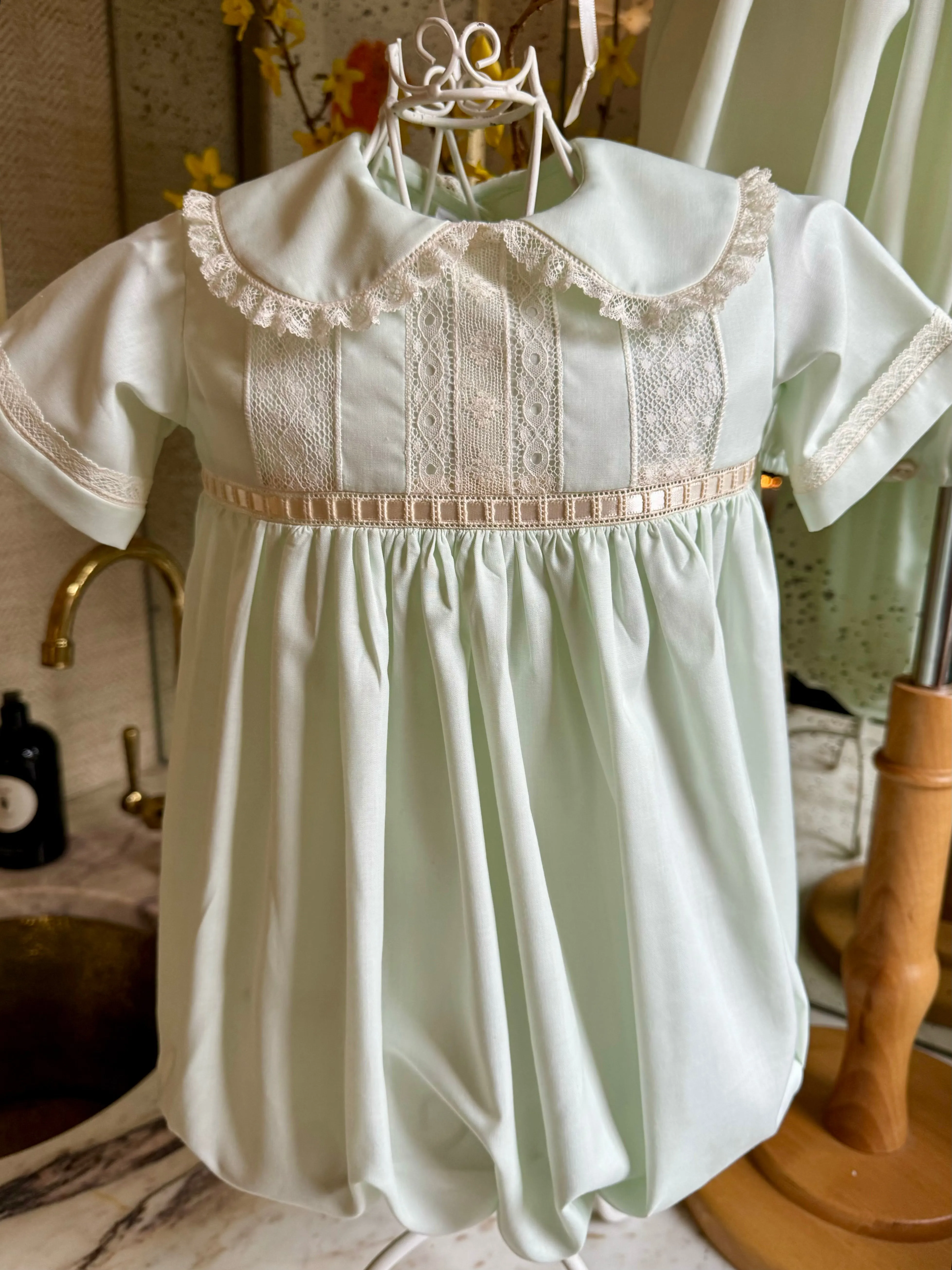 Girls and Boys Mint and White Heirloom Collection