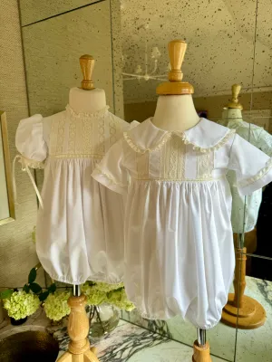 Girls and Boys Mint and White Heirloom Collection