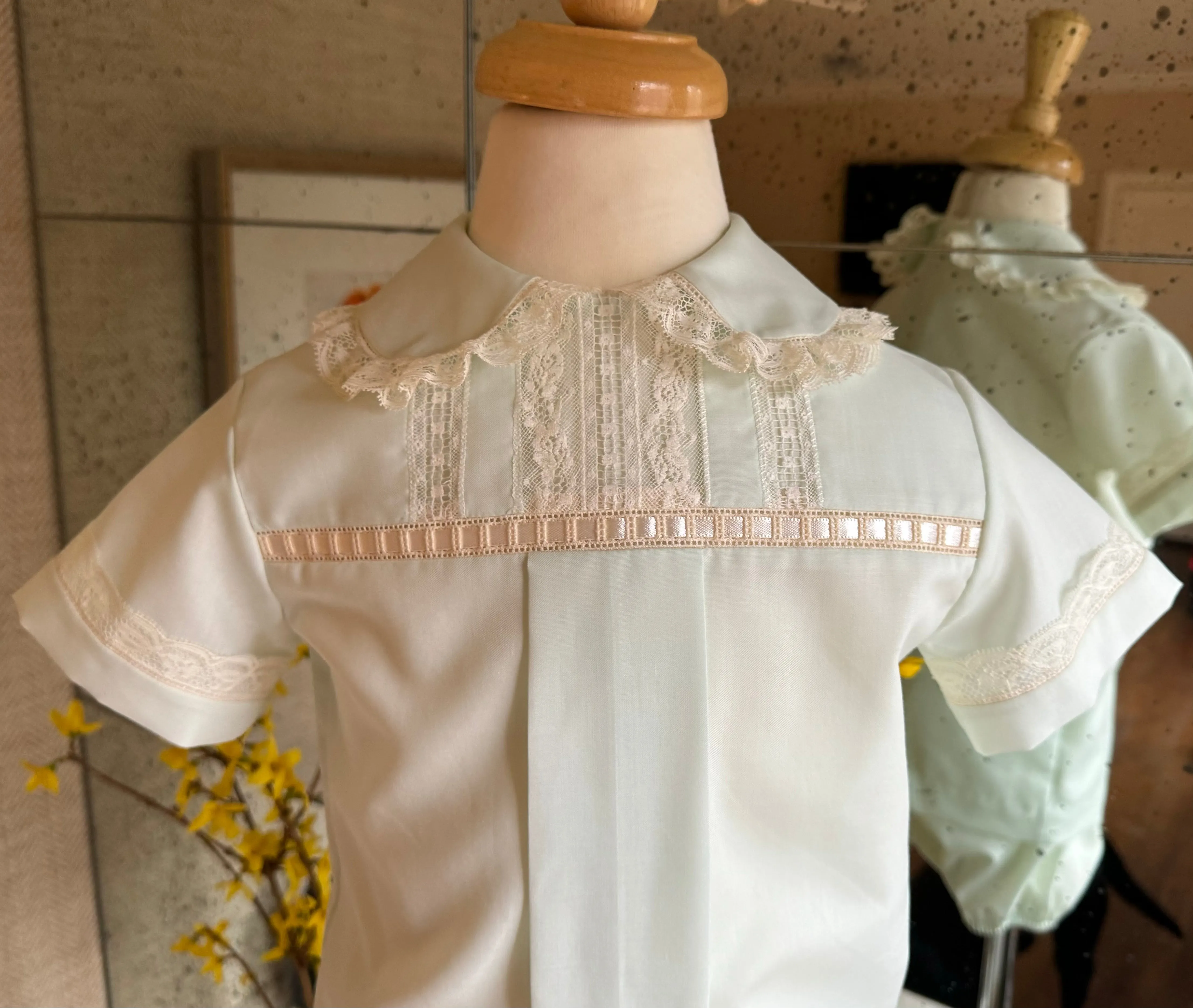 Girls and Boys Mint and White Heirloom Collection