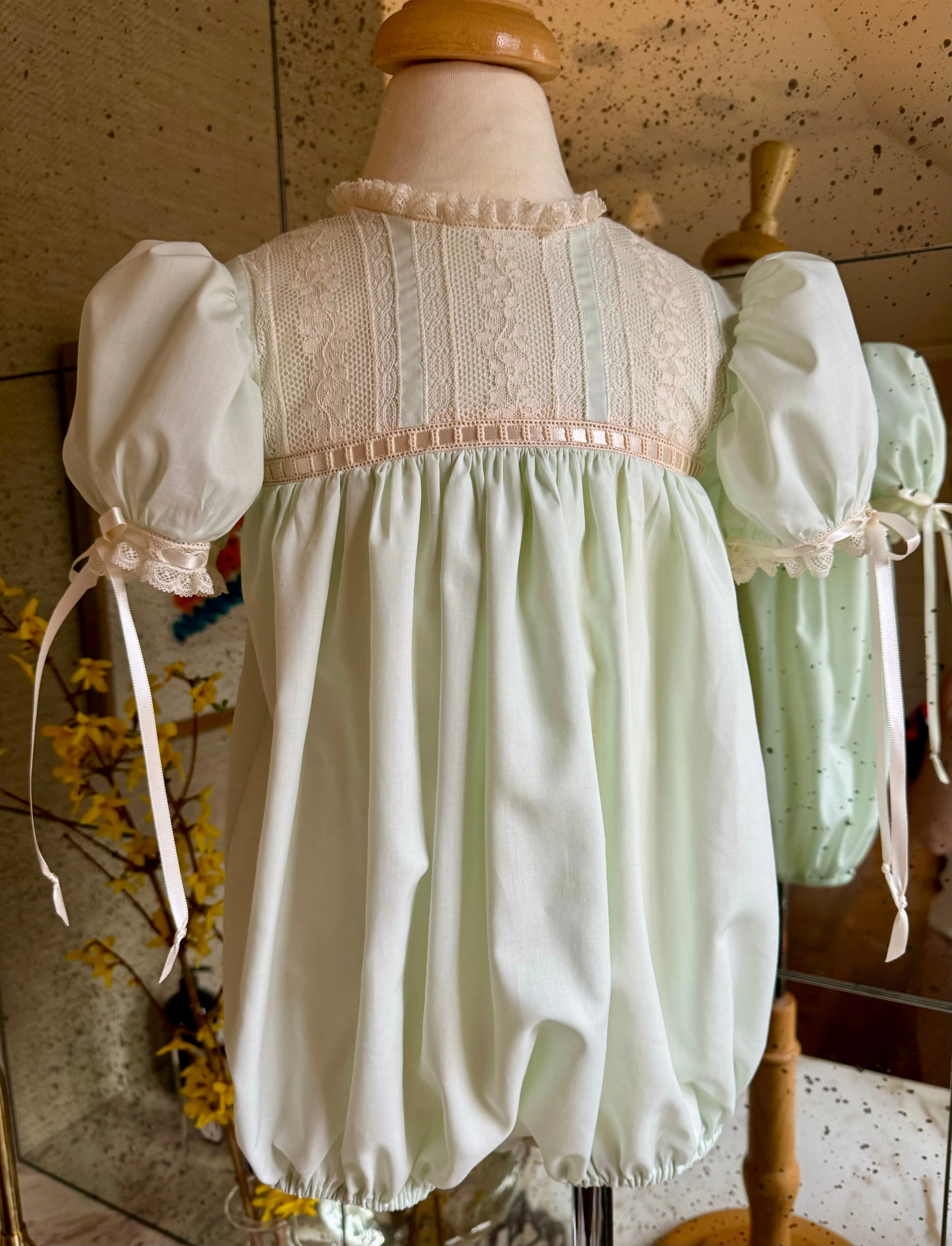 Girls and Boys Mint and White Heirloom Collection