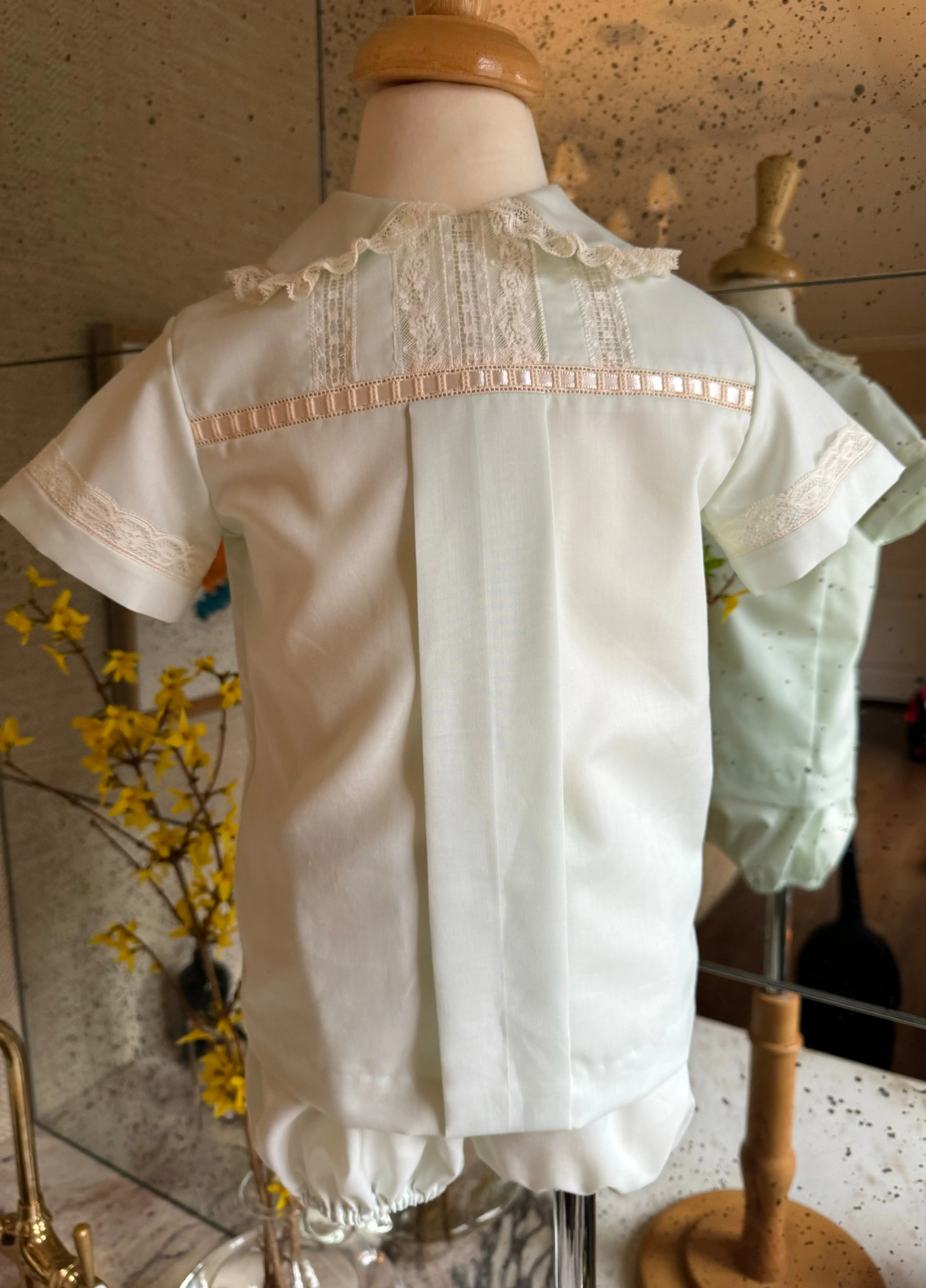 Girls and Boys Mint and White Heirloom Collection