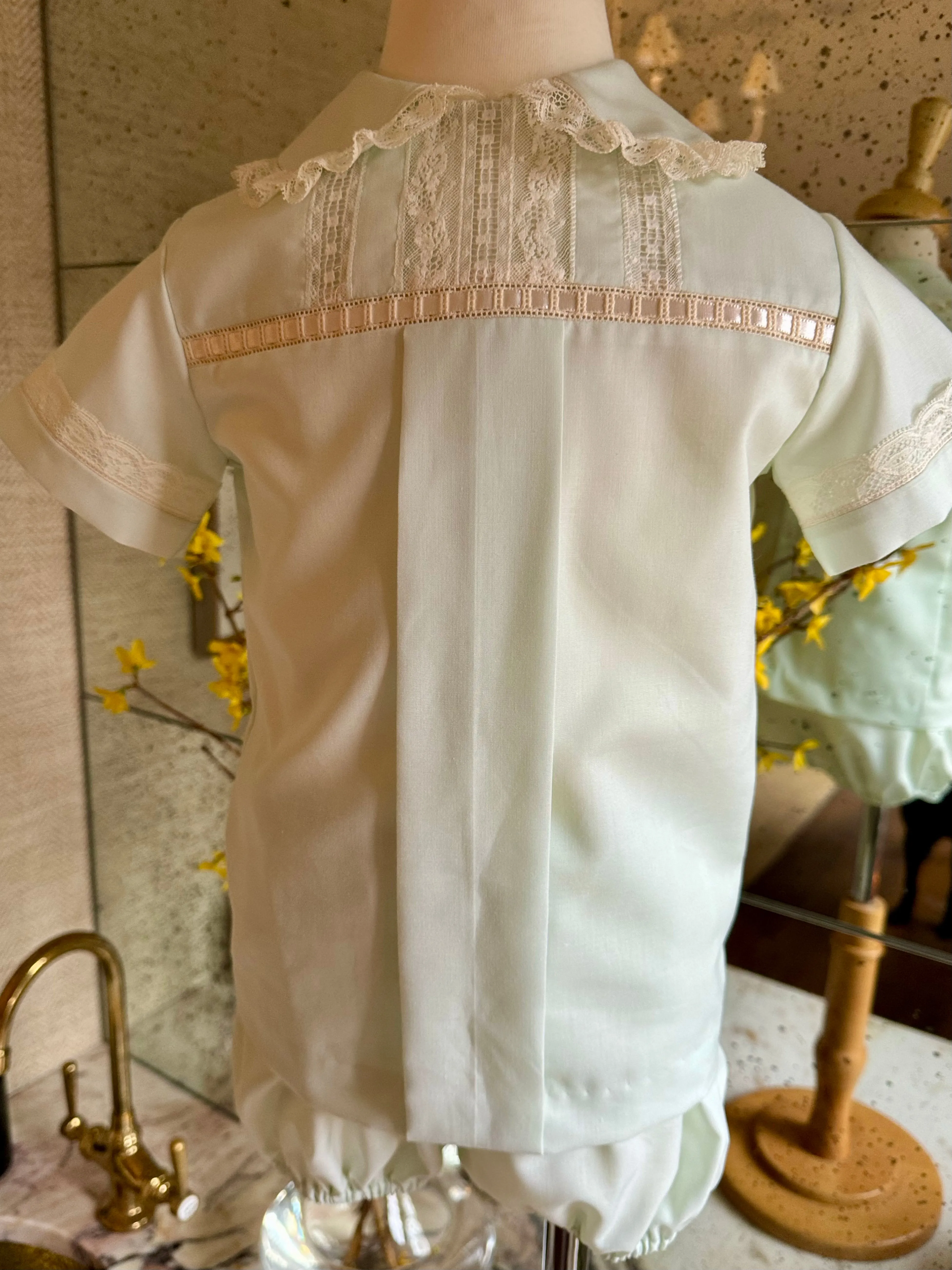 Girls and Boys Mint and White Heirloom Collection