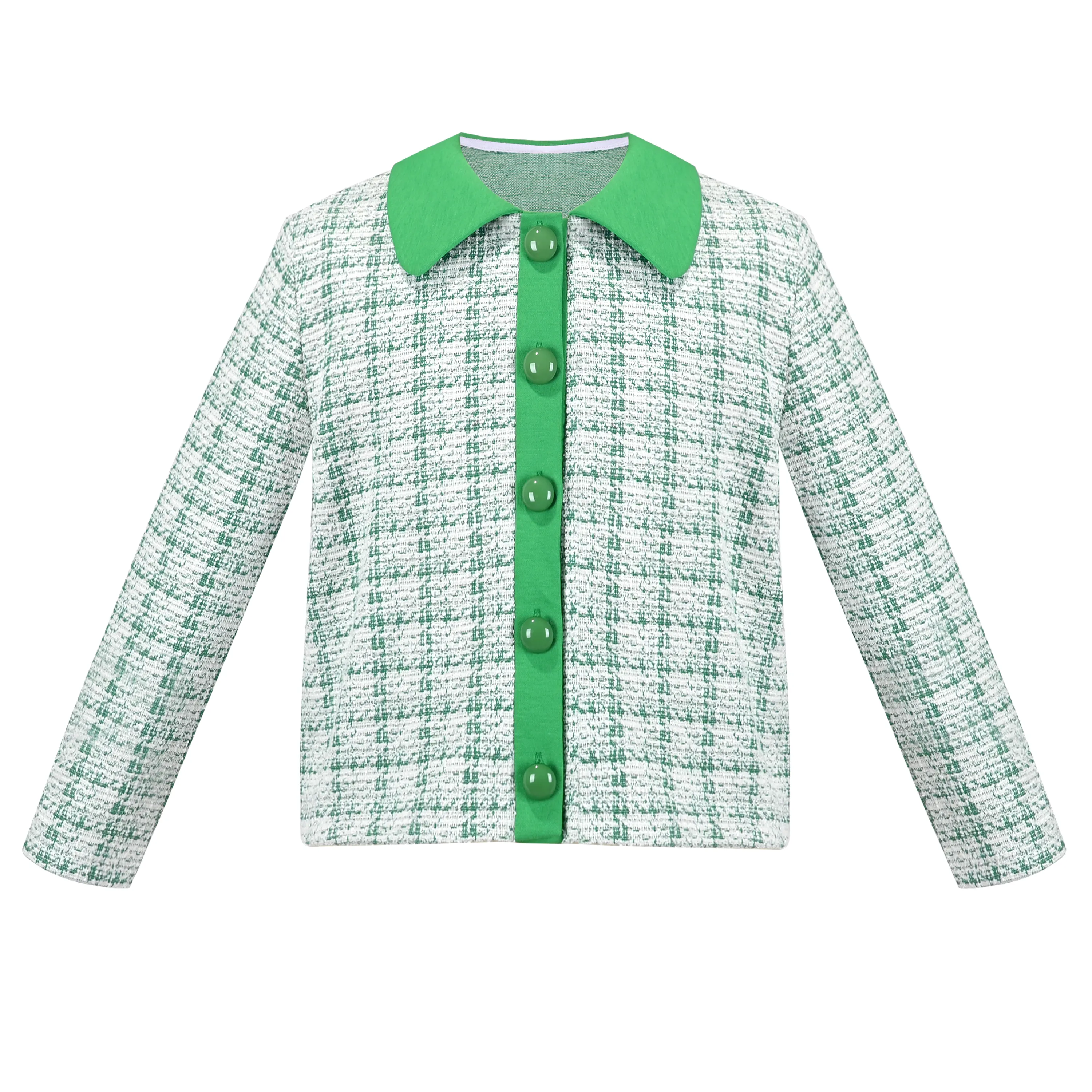 Girls Outfit Set 2 Piece Plaid Knit Cardigan Pleated Skirt Size 6-10 Years
