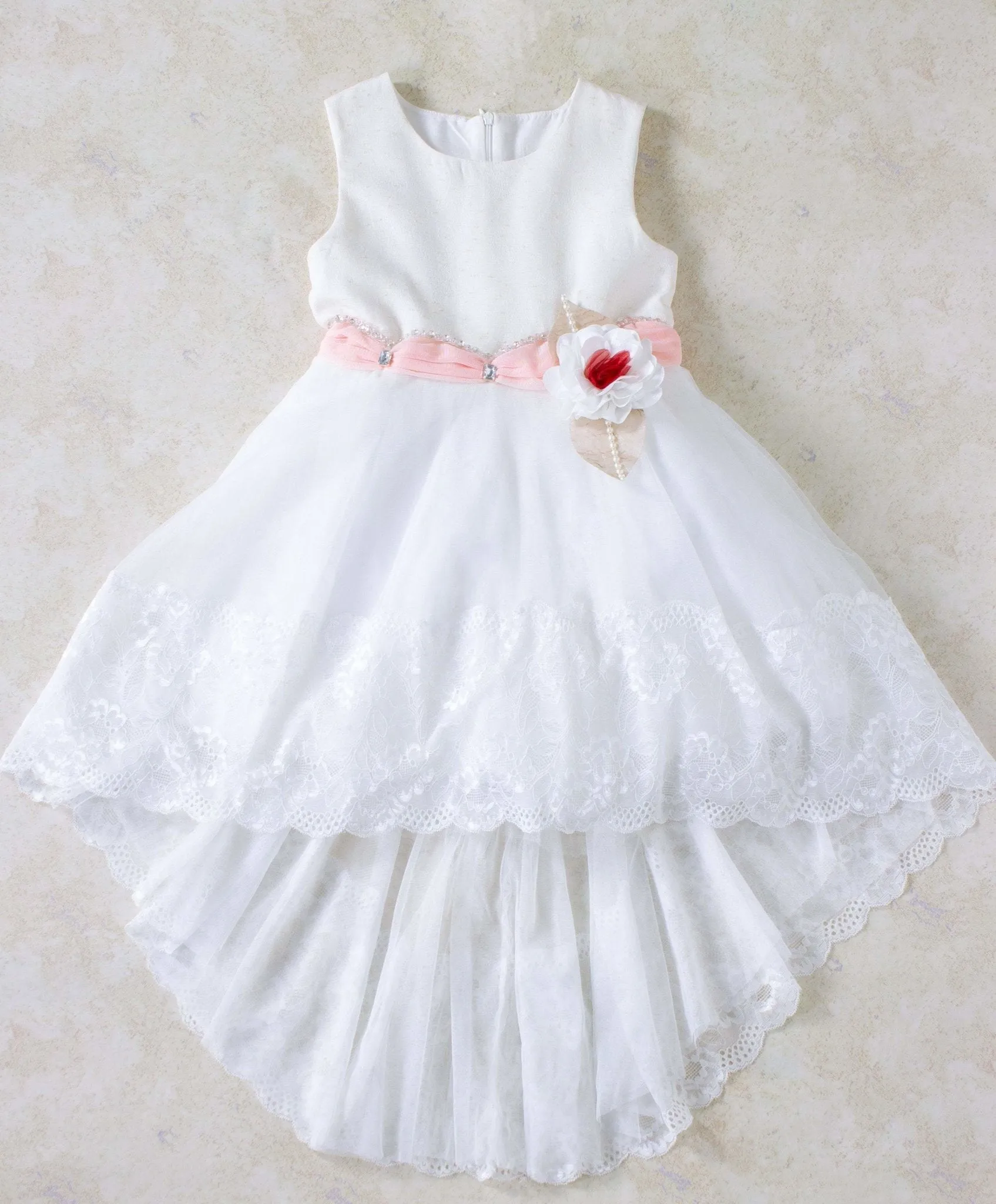 Girls' White  Dress