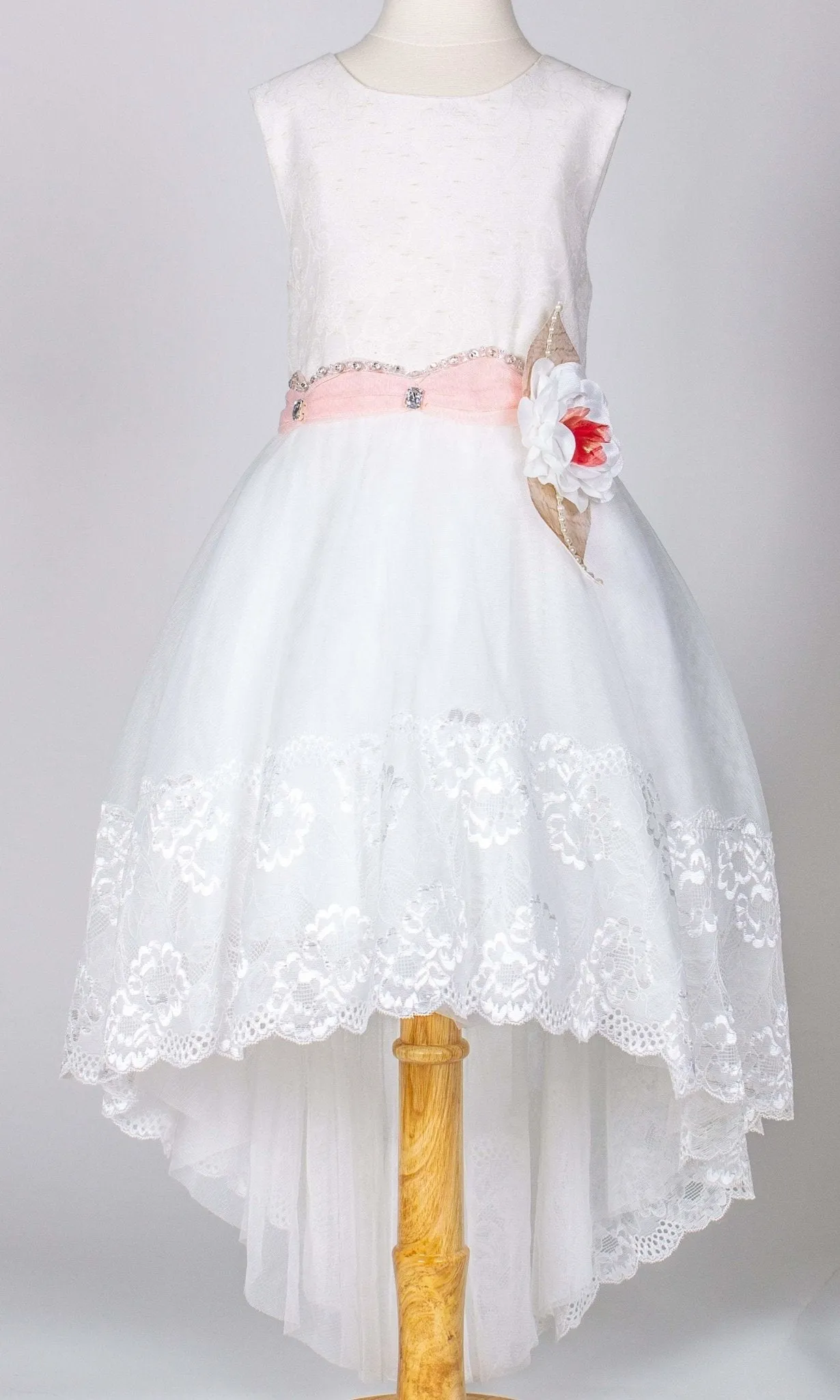 Girls' White  Dress